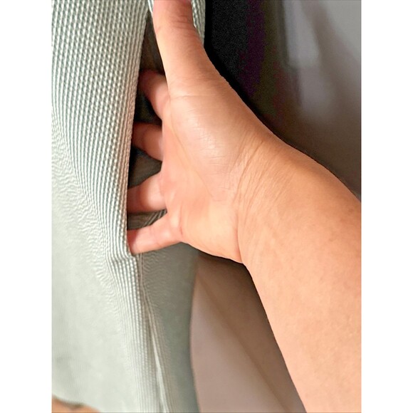 NWT Ann Mashburn Size Small Frill Dress Green White Small Bengal Stripe Stretchy - Picture 16 of 16